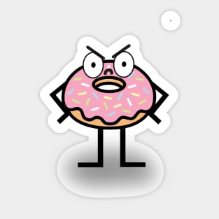 Disgruntled Donut Sticker